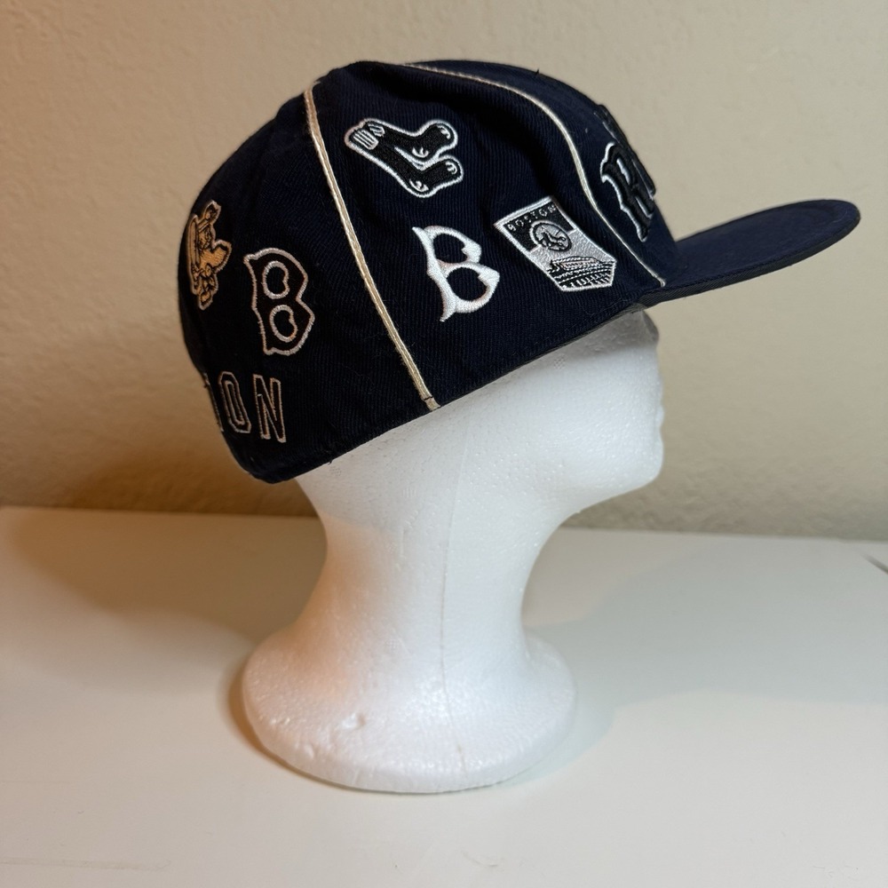 Boston Red Sox Hat Cap Mens Fitted 8 Black MLB Baseball American‎ Needle